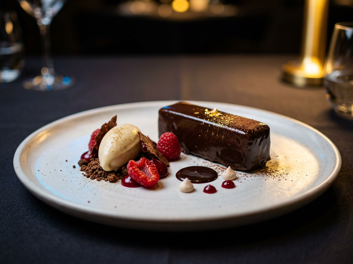 デザート：食後の余韻がきれいに残る